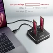 Kép 4/5 - AXAGON ADSA-M2C USB-C 3.2 M. 2 fekete dual dokkoló állomás