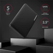 Kép 2/5 - AXAGON EE25-SLC USB-C csavar nélküli külső ház HDD/SSD, fekete