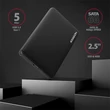 Kép 2/5 - AXAGON EE25-SL USB 3.2 csavar nélküli külső ház HDD/SSD, fekete