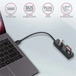 Kép 4/5 - AXAGON HMA-CR3A 3 portos USB 3.2 HUB kártyaolvasóval, fekete
