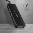 Kép 5/5 - AXAGON HUE-G1A 4 portos USB-C slim hub, fekete