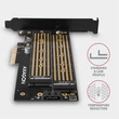 Kép 4/5 - AXAGON PCEM2-D PCIe NVMe+SATA M.2 Adapter