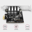 Kép 4/4 - AXAGON PCEU-43RS PCIe Controller 4x SuperSpeed USB bővítő kártya