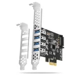 Kép 2/4 - AXAGON PCEU-43RS PCIe Controller 4x SuperSpeed USB bővítő kártya