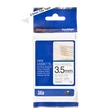 Kép 2/4 - BROTHER szalag TZe-N201, Fehér alapon Fekete, Nem laminált, 3.5mm  0.13", 8 méter