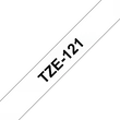 Kép 1/4 - BROTHER szalag TZe-121, Átlátszó alapon Fekete, Laminált, 9mm  0.35", 8 méter