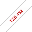 Kép 1/5 - BROTHER szalag TZe-132, Átlátszó alapon Piros, Laminált, 12mm  0.47", 8 méter