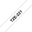 Kép 1/3 - BROTHER szalag TZe-221, Fehér alapon Fekete, Laminált, 9mm  0.35", 8 méter