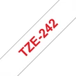 Kép 1/4 - BROTHER szalag TZe-242, Fehér alapon Piros, Laminált, 18mm  0.7", 8 méter