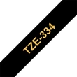Kép 1/4 - BROTHER szalag TZe-334, Fekete alapon Arany, Laminált, 12mm  0.47", 8 méter