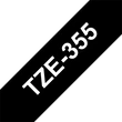 Kép 1/4 - BROTHER szalag TZe-355, Fekete alapon Fehér, Laminált, 24mm  0.94", 8 méter