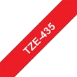 Kép 1/4 - BROTHER szalag TZe-435, Piros alapon Fehér, Laminált, 12mm  0.47", 8 méter