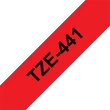 Kép 1/4 - BROTHER szalag TZe-441, Piros alapon Fekete, Laminált, 18mm  0.7", 8 méter
