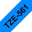 Kép 1/5 - BROTHER szalag TZe-561, Kék alapon Fekete, Laminált, 36mm  1.4", 8 méter