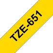 Kép 1/5 - BROTHER szalag TZe-651, Sárga alapon Fekete, Laminált, 24mm  0.94", 8 méter