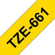 Kép 1/5 - BROTHER szalag TZe-661, Sárga alapon Fekete, Laminált, 36mm  1.4", 8 méter
