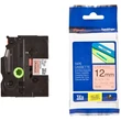 Kép 2/4 - BROTHER szalag TZe-B31, Fluoreszkáló narancs alapon Fekete, Laminált, 12mm  0.47", 5 méter