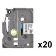 Kép 3/3 - BROTHER szalag TZe-231CIV, Fehér alapon Fekete, Laminált, 12mm  0.47", 8 méter,