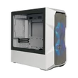Kép 1/5 - COOLER MASTER Ház Micro ATX MasterBox TD300 MESH, 2db ARGB Ventilátor, Tápegység nélkül, Edzett Üveg, fehér