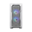 Kép 3/5 - COOLER MASTER Ház Micro ATX MasterBox TD300 MESH, 2db ARGB Ventilátor, Tápegység nélkül, Edzett Üveg, fehér