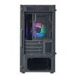 Kép 5/5 - COOLER MASTER Ház Mini Tower ATX MASTERBOX MB320L ARGB + Kontroller,2db Ventilátorral,Tápegység nélkül, Üvegfalú, fekete