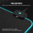 Kép 3/5 - CORSAIR Egérpad MM700 RGB Extended 3XL Gaming, 1220x610mm, fekete