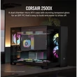 Kép 2/5 - CORSAIR Ház 2500X, Tápegység nélkül, Edzett Üveg, fekete