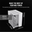 Kép 5/5 - CORSAIR Ház 6500X Dual Chamber, Tápegység nélkül, Edzett Üveg, fehér