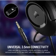 Kép 3/5 - CORSAIR Vezetékes Headset, HS35 SURROUND v2 Gaming, Multiplatform, fekete