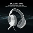 Kép 2/5 - CORSAIR Vezetékes Headset, HS55 Gaming, Ultrakönnyű, Jack dugós, fehér