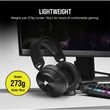 Kép 4/5 - CORSAIR Vezetékes Headset, HS55 Gaming, Ultrakönnyű, Jack dugós, fekete