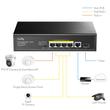 Kép 2/2 - CUDY Switch 5x1000Mbps (4xPOE+) + 1x1Gbit SFP Uplink, Fémházas, Asztali, GS1005PTS1