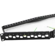 Kép 1/3 - EXCEL Patch Panel 24-os V alakú moduláris, 1U, fekete