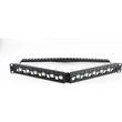 Kép 3/3 - EXCEL Patch Panel 24-os V alakú moduláris, 1U, fekete