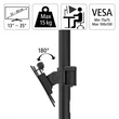 Kép 5/5 - HAMA 118494, MONITORKAR DUPLA, FULL MOTION, 100X100, 2*35"-IG, FEKETE