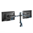 Kép 2/5 - HAMA 118494, MONITORKAR DUPLA, FULL MOTION, 100X100, 2*35"-IG, FEKETE