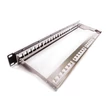 Kép 1/2 - KELINE Patch Panel 1U 24 db keystone modul számára, csatlakozó nélkül, Fekete