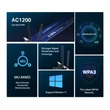Kép 3/5 - MERCUSYS Wireless Adapter PCI-Express 5.0 Dual Band AC1200 Bluetooth, MA30E