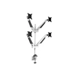 Kép 1/9 - MULTIBRACKETS 4 karos asztali konzol, M VESA Gas Lift Arm Quad White (15-32", max.VESA: 100x100 mm, 10 kg)