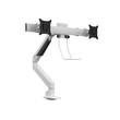 Kép 1/9 - MULTIBRACKETS Gas Lift asztali konzol (2 képernyős rögzítőkar), M VESA Gas Lift Arm Single White w. Duo Crossbar (15-28"