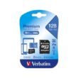 Kép 1/2 - VERBATIM Memóriakártya, Micro SDXC, 128GB, Class 10, adapterrel