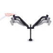 Kép 8/9 - MULTIBRACKETS 2 karos asztali konzol, M VESA Gas Lift Arm Dual Black (15-32", max.VESA: 100x100 mm, 10 kg)