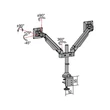 Kép 4/5 - MULTIBRACKETS 2 karos asztali konzol, M VESA Gas Lift Arm Dual White (15-32", max.VESA: 100x100 mm, 10 kg)