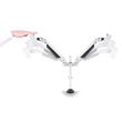 Kép 2/5 - MULTIBRACKETS 2 karos asztali konzol, M VESA Gas Lift Arm Dual White (15-32", max.VESA: 100x100 mm, 10 kg)
