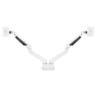 Kép 1/5 - MULTIBRACKETS Gaslift asztali rögzítő kétkaros konzol, 15-32",  fehér