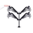 Kép 8/9 - MULTIBRACKETS 4 karos asztali konzol, M VESA Gas Lift Arm Quad Black (15-32", max.VESA: 100x100 mm, 10 kg)