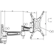 Kép 4/9 - MULTIBRACKETS Fali konzol, M VESA Flexarm 360 III White 75 100 200 (15-32", max.VESA: 200x200 mm, 15 kg)