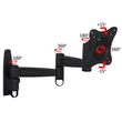 Kép 2/9 - MULTIBRACKETS Fali konzol, M VESA Flexarm 360 III Black 75 100 200 (15-32", max.VESA: 200x200 mm, 15 kg)