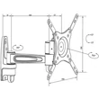 Kép 8/9 - MULTIBRACKETS Fali konzol, M VESA Flexarm 360 II Black 75 100 200 (15-32", max.VESA: 200x200 mm, 15 kg)