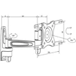 Kép 6/9 - MULTIBRACKETS Fali konzol, M VESA Flexarm 360 II Black 75 100 200 (15-32", max.VESA: 200x200 mm, 15 kg)